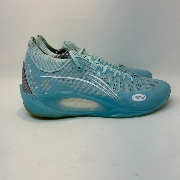 Li-Ning All City 10 V2 Basketball Shoes Light Blue & Silver Mens Size 9.5 - Picture 3 of 9